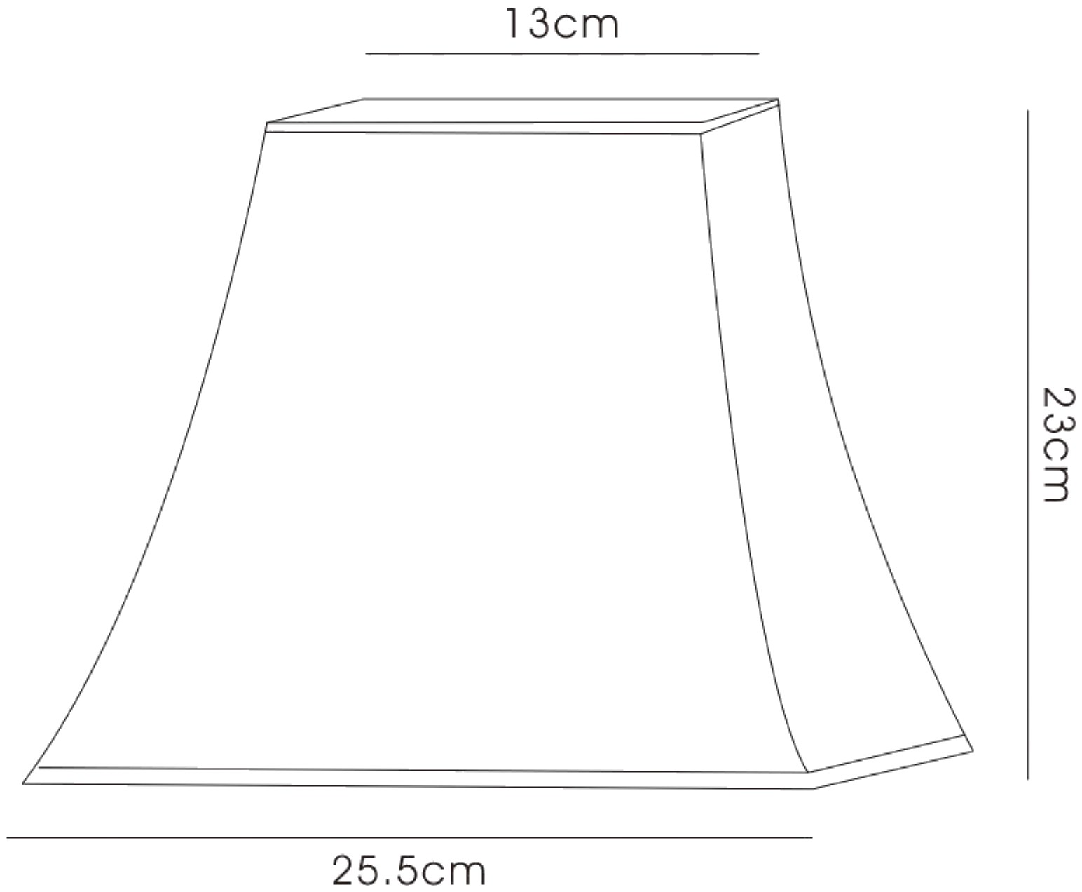 ILS20242  Contessa 25.5cm Square Fabric Shade Black